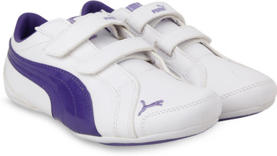 

Puma Girls Velcro Sneakers(White, White-prism violet-dahlia purple