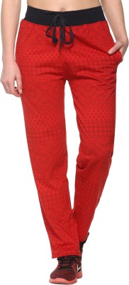 69GAL Printed Women Red Track Pants