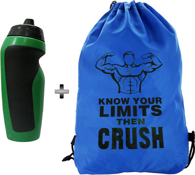 

5 O' Clock Sports Drawstring Gym Bag and Pichku style shipper Bottle Combo Pack for Men|Women a Must Have Gym Bag Combo Kit for Boy's Girl's Fitness by 5 O’clock Sports Gym & Fitness Kit