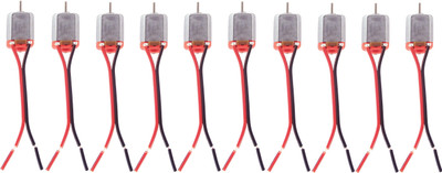 

PGSA2Z 10 Pcs New 6v-9v Standard DC motor toy motor dc 6v- 9v high speed with wire(Brown, Red, Black)