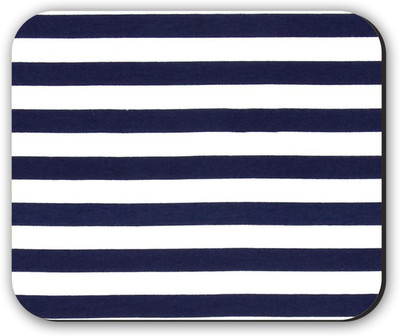 

Fantaboy Blue Stripe Printed Mouse pad Mousepad(Blue & White)