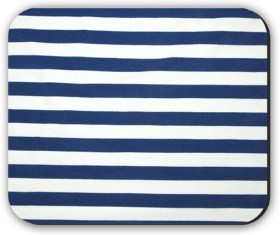 

Fantaboy Blue Strip Printed Mouse Pad Mousepad(Blue & White)