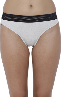 BASIICS by La Intimo Women Thong White Panty(Pack of 1)