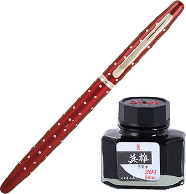 

Giftvenue Luoshi 220 Red Polka Print Ink Pen Gift Set with Free Hero Pen Gift Set(Pack of 2)
