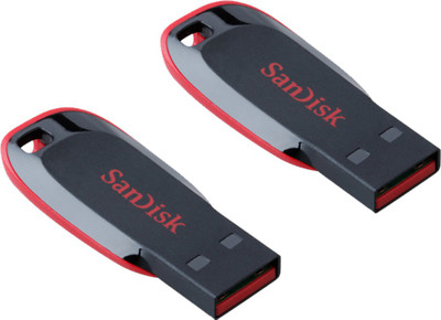 SanDisk USB Cruzer Blade Flash Drive 32GB + 16 GB Pen Drive(Red, Black) available at flipkart for Rs.1345