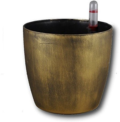 

Minerva Naturals Self Watering Planter 9'' Gold Finish (Pack Of 1) 23 cm X 20 cm Plant Container Set(Plastic)