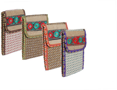 

CSM Combo of 4 Jute Mobile Pouch Mobile Pouch(Multicolor)