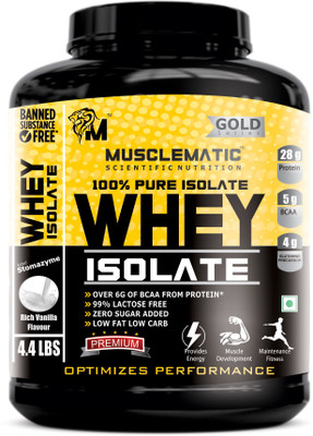 

Musclematic 100% Pure Isolate Whey Protein(2.0 kg, Rich Vanilla)