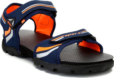 

Sparx Men Navy Blue Flourscent Orange Sandals