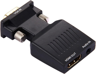microware VGA to HDMI HDTV With Audio Converter Media Streaming Device(Black)