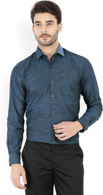 Peter England Men Solid Formal Dark Blue Shirt Peter England Men Solid Formal Dark Blue Shirt