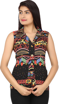 Ahaana Fashion Women's Printed Casual Multicolor Shirt available at flipkart for Rs.249