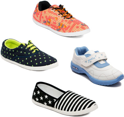 

Asian Women shoes pack of 4 Casuals For Women(Multicolor