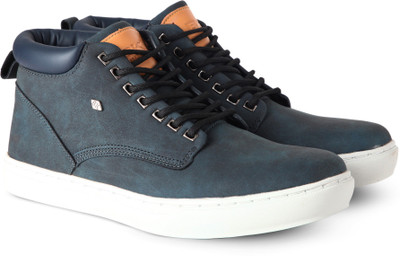 

British Knights WOOD Mid Ankle Sneaker For Men(Blue, Navy