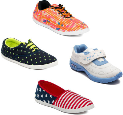 

Asian Women shoes pack of 4 Casuals For Women(Multicolor