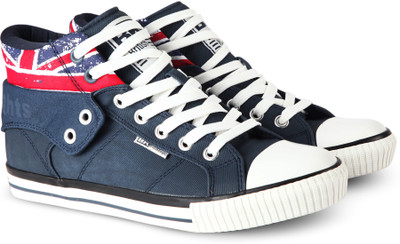 

British Knights ROCO Mid Ankle Sneaker For Men(Blue, Navy/union jack