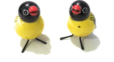 

Crafts India Handcrafted Wooden Lovely Bird Pair (Assorted) Decorative Showpiece - 5 cm(Wooden, Multicolor)
