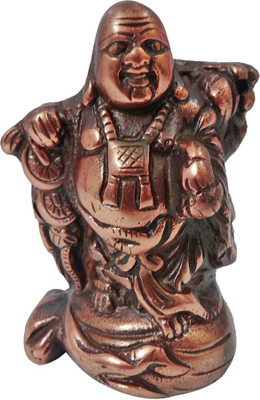 

VINTAN Fengshui Metal Laughing Budda Figurine Elephant Handicraft Hathi Statue-Home Room Office Temple Mandir Murti Decor Showpiece Gift item. Decorative Showpiece - 12 cm(Aluminium, Copper)