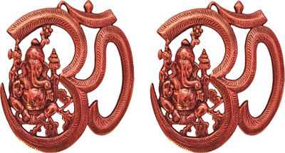 

VINTAN Combo of 2 Metal Wall Hanging Religious God Shiv Om Ganesh Figurine/Lord Ganesha idol Handicraft Statue-Home Room Office Temple Mandir Murti Wall Decor Showpiece Gift item. Decorative Showpiece - 24 cm(Aluminium, Copper)