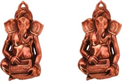 

VINTAN Combo of 2 Metal Wall Hanging Religious God Musical Ganesh Figurine/Lord Ganesha idol Handicraft Statue-Home Room Office Temple Mandir Murti Wall Decor Showpiece Gift item. Decorative Showpiece - 34 cm(Aluminium, Copper)