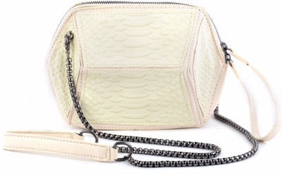 Urbantra Girls Evening/Party White Leatherette Sling Bag