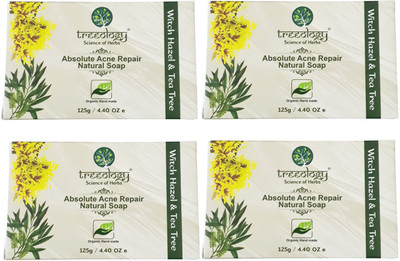 

Treeology Absolute Acne Repair Natural Soap Pack Of 4(500 g, Pack of 4)