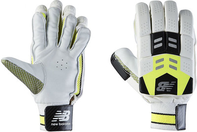 

New Balance DC-580 (RH) Batting Gloves (Men, White, Black)