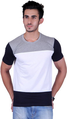 

Vivid Bharti Solid Men's Round Neck Multicolor T-Shirt