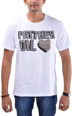 

Swadesi Stuff Printed Men's Round Neck White, Grey, Black T-Shirt