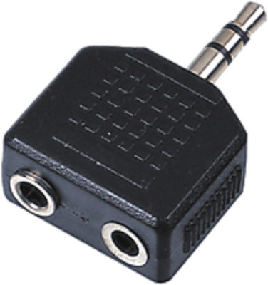 

TECHON TV-out Cable 3.5 mm Male To Two 3.5 mm Female Stereo Audio Y Splitter (Black)(Black, For Home Theater)