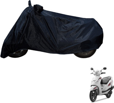MOCKHE Two Wheeler Cover for TVS(Wego, Black)
