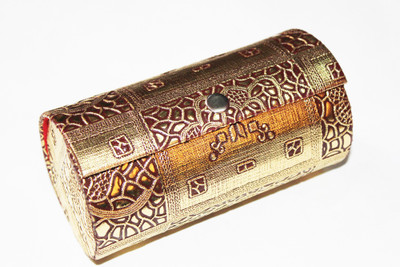

Wonder Star Present Premium Quality Handmade Bangle Box/Jewelry Box Bangle Box, Jewelry Box, Makeup Box Vanity Box(Golden)