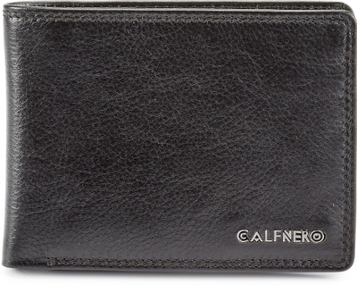 

Calfnero Men Black Genuine Leather Wallet(6 Card Slots)