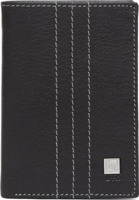 

U+N Men Black Genuine Leather Wallet(7 Card Slots)