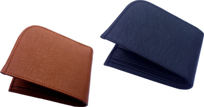 

FRIENDS & COMPANY Men Tan, Black Genuine Leather Wallet(8 Card Slots), Black;tan