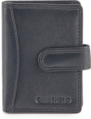 

Calfnero Men Black Genuine Leather Card Holder(16 Card Slots)