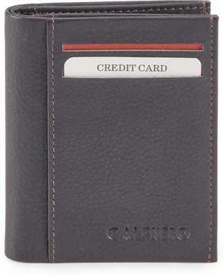 

Calfnero Men Black Genuine Leather Card Holder(6 Card Slots)