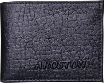 

Aroston Men Black Genuine Leather Wallet(5 Card Slots)