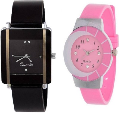 Aaradhya Fashion New Fashion 2018 Black & Pink Watch  - For Women   Watches  (Aaradhya Fashion)