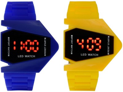 Nubela New Rocket LED Blue And Yellow Color Combo Of 2 Watch  - For Boys & Girls   Watches  (NUBELA)