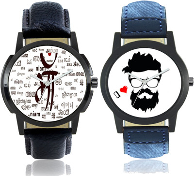 View Elife 401-407 Dial analogue Watch Combo for men Pack of 2 Watch  - For Men Wrist Watches Price Online(Elife)