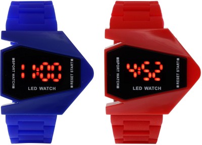 Nubela New Rocket LED Blue And Red Color Combo Of 2 Watch  - For Boys & Girls   Watches  (NUBELA)