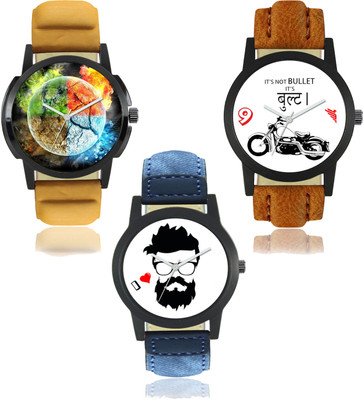 View CelAura 402-406-407 Dial analogue Watch Combo for men Pack of 3 Watch  - For Men Wrist Watches Price Online(CelAura)