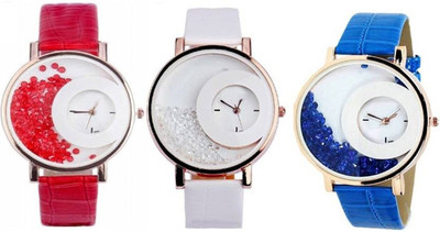 

MVS MVSF1242 Designer Multicolour Half Moon Analog Watch - For Women