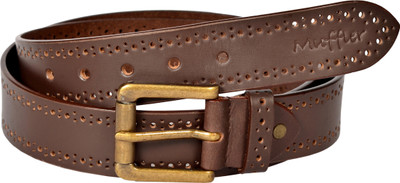 

Muffler Men Casual Brown Genuine Leather Belt