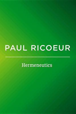 Hermeneutics(English, Paperback, Ricoeur Paul)