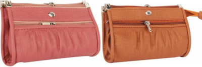 

g company Casual Pink, Tan Clutch