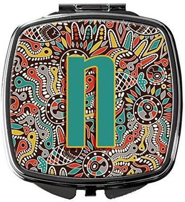

Caroline's Treasures CJ2013-NSCM Letter N Retro Tribal Alphabet Initial Compact Mirror