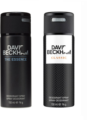 

David Beckham The Essence + Clasic Deodorant Spray - For Men(300 ml, Pack of 2)