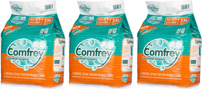 

Comfrey PANT STYLE EASY WEAR ADULT DIAPER PANTS, ( 10 Pcs. PACK ), SET OF 3 PACKS FOR WAIST SIZE 41"- 60" INCHES - XXL(30 Pieces)
